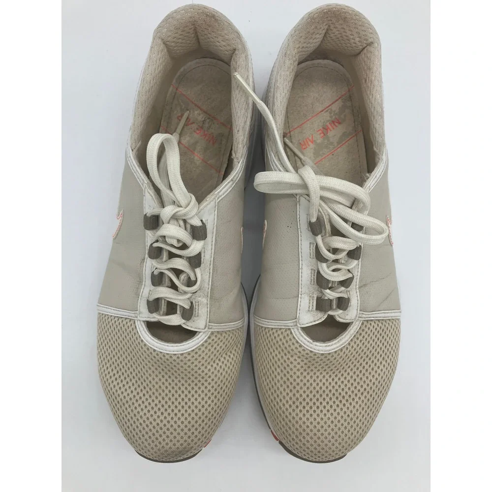 Nike Air Summer Lite Golf Shoes Womens 10 Beige Mesh Sneakers 312222-111